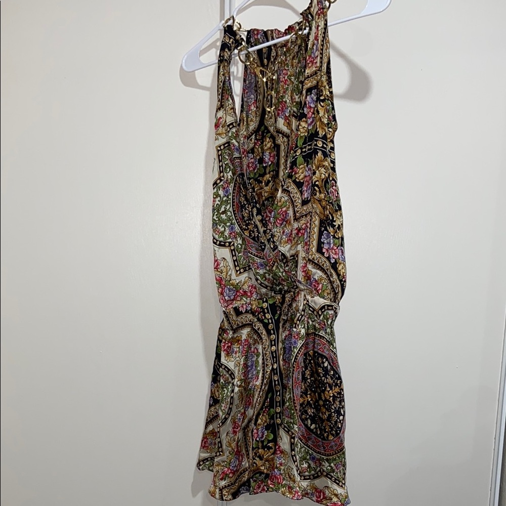 Elegant Multicolor Paisley Dress